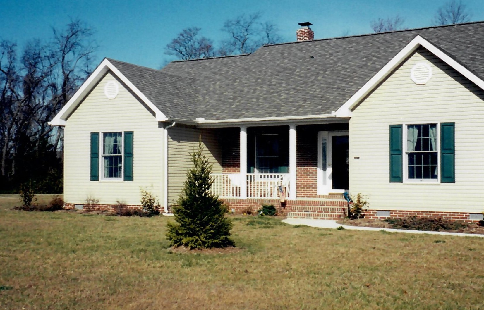 Image of small tree in front lawn, circa 2001