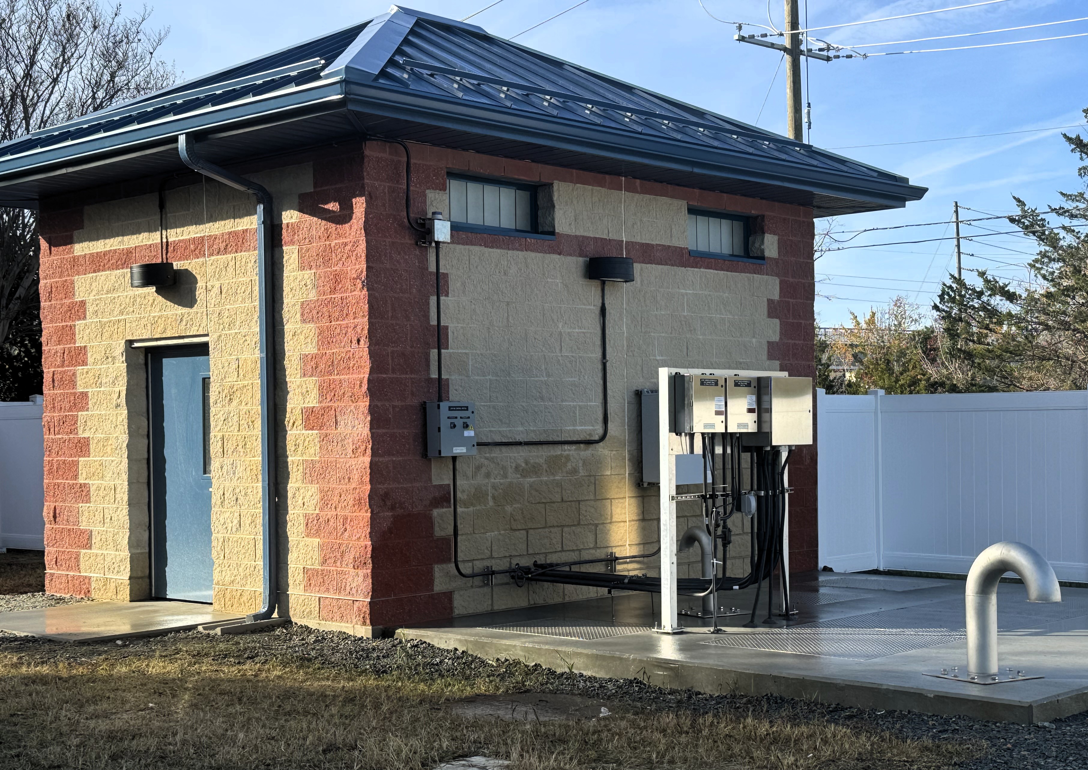 Exterior of pump station